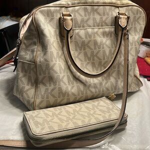 MK shoulder bag with matching MK wallet
